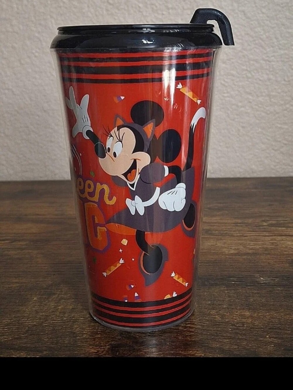 Cute Downtown Disney Pluto's Pumpkin Pursuit Minnie Mouse Figaro 16 oz Halloween